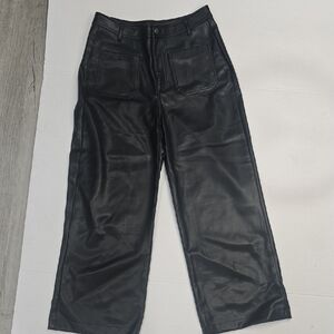 12 Thompson Black Wide Leg Pants